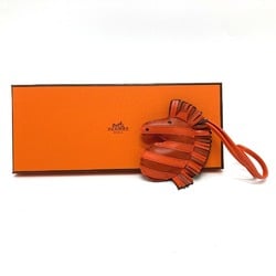 Hermes zebra strap Bag Charm Carnelian /Poppy /Serie Orange Based