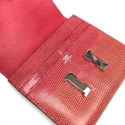 Hermes Compact wallet Folded wallet Bougainvillea SilverHardware