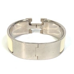 Hermes H bangle Bracelet Bangle White SilverHardware