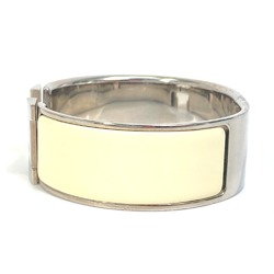 Hermes H bangle Bracelet Bangle White SilverHardware