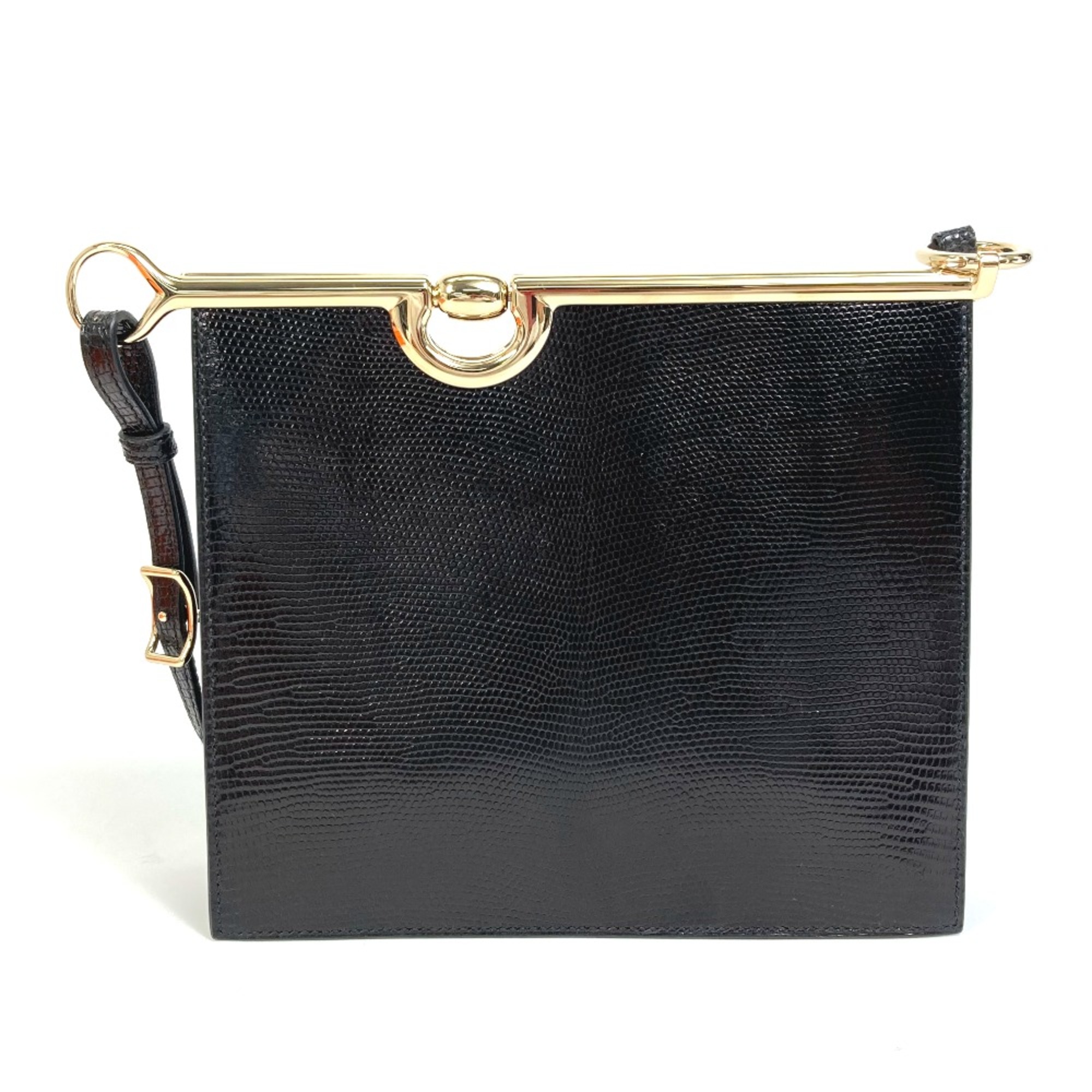 Hermes bag shawl Shoulder Bag Black GoldHardware