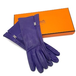 Hermes HHardware Leather gloves accessories gloves purple