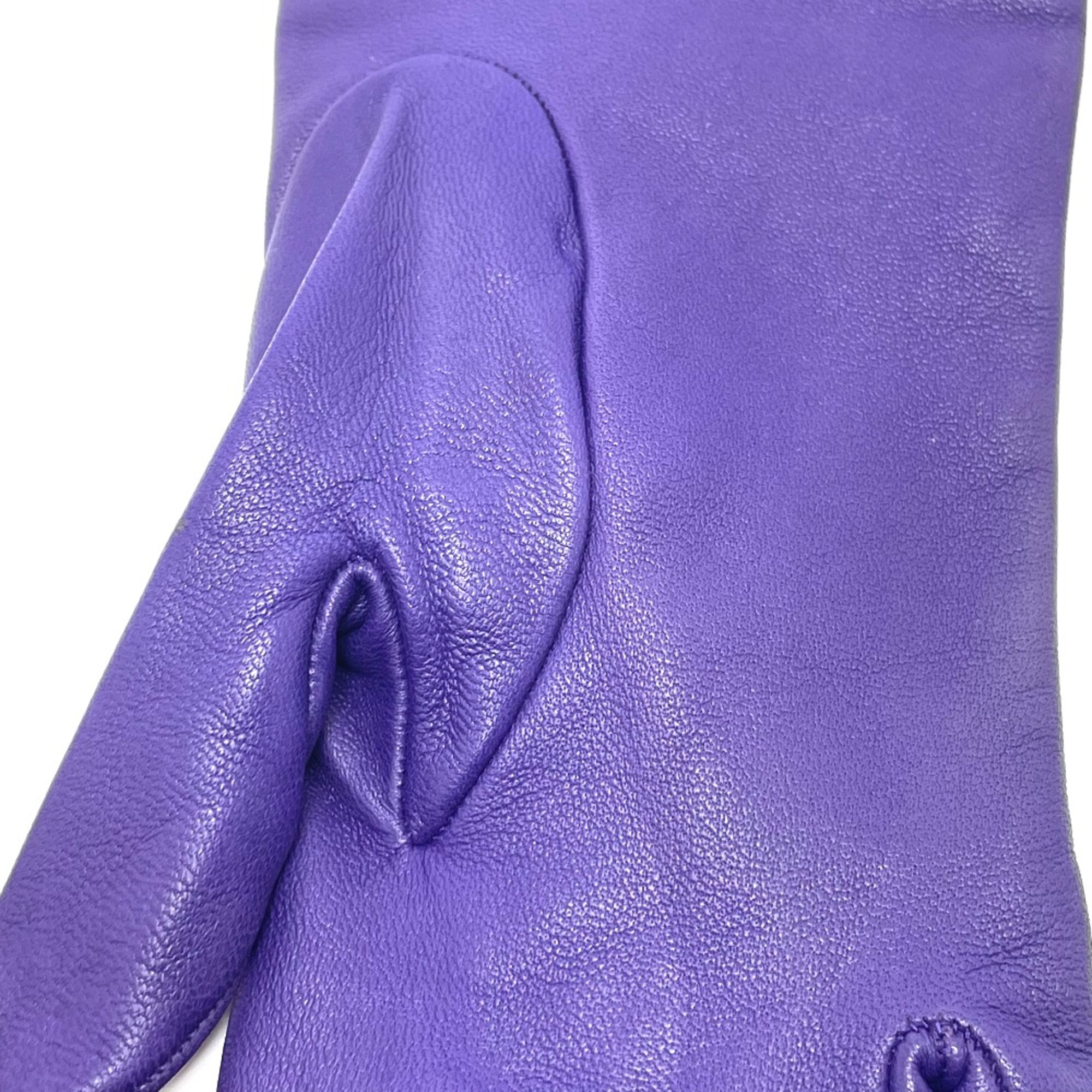 Hermes HHardware Leather gloves accessories gloves purple