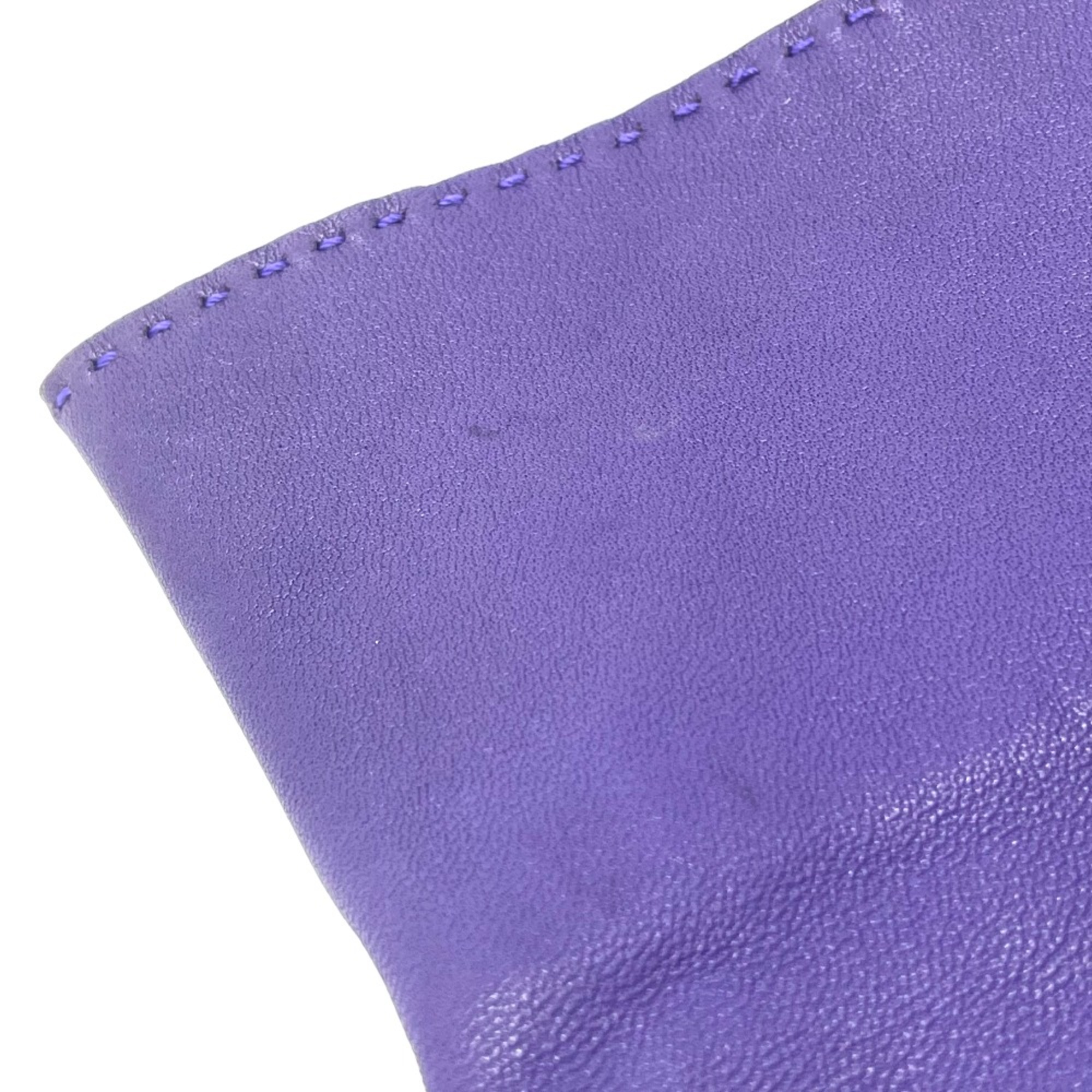 Hermes HHardware Leather gloves accessories gloves purple