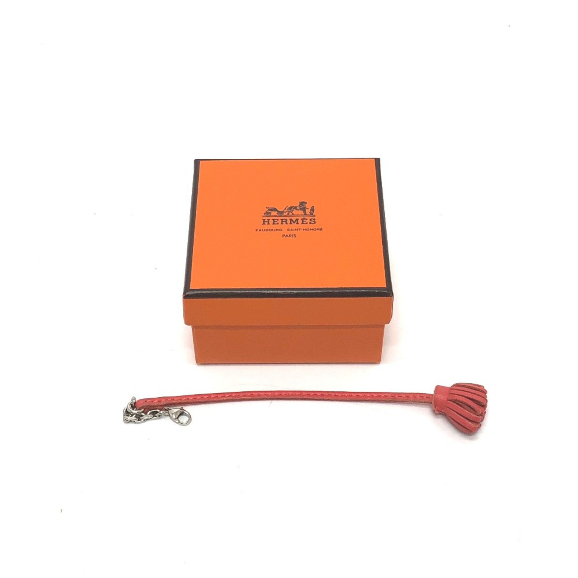 Hermes Tassel Chain charm Rose Jaipur pink