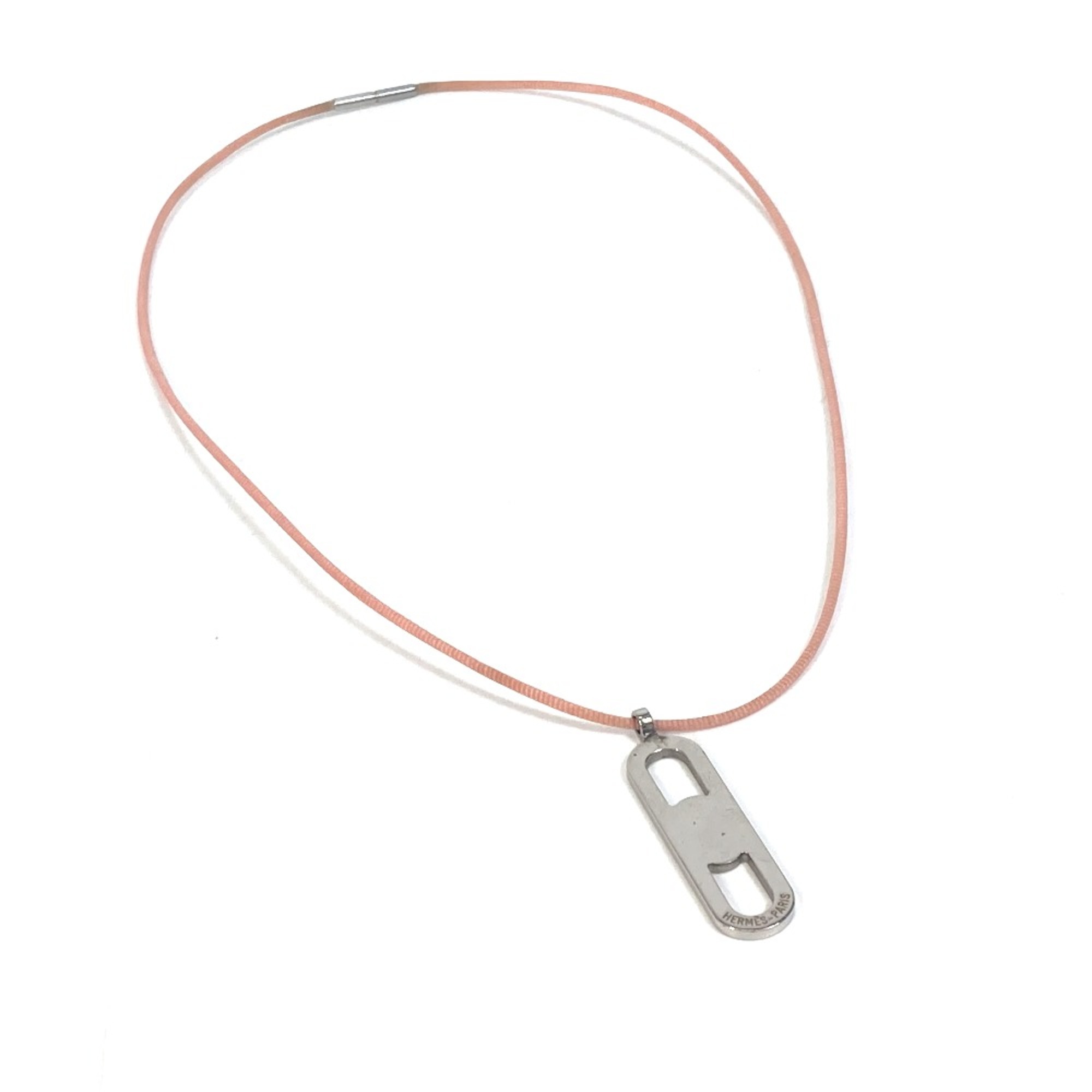 Hermes Accessories Necklace Pink x Silver