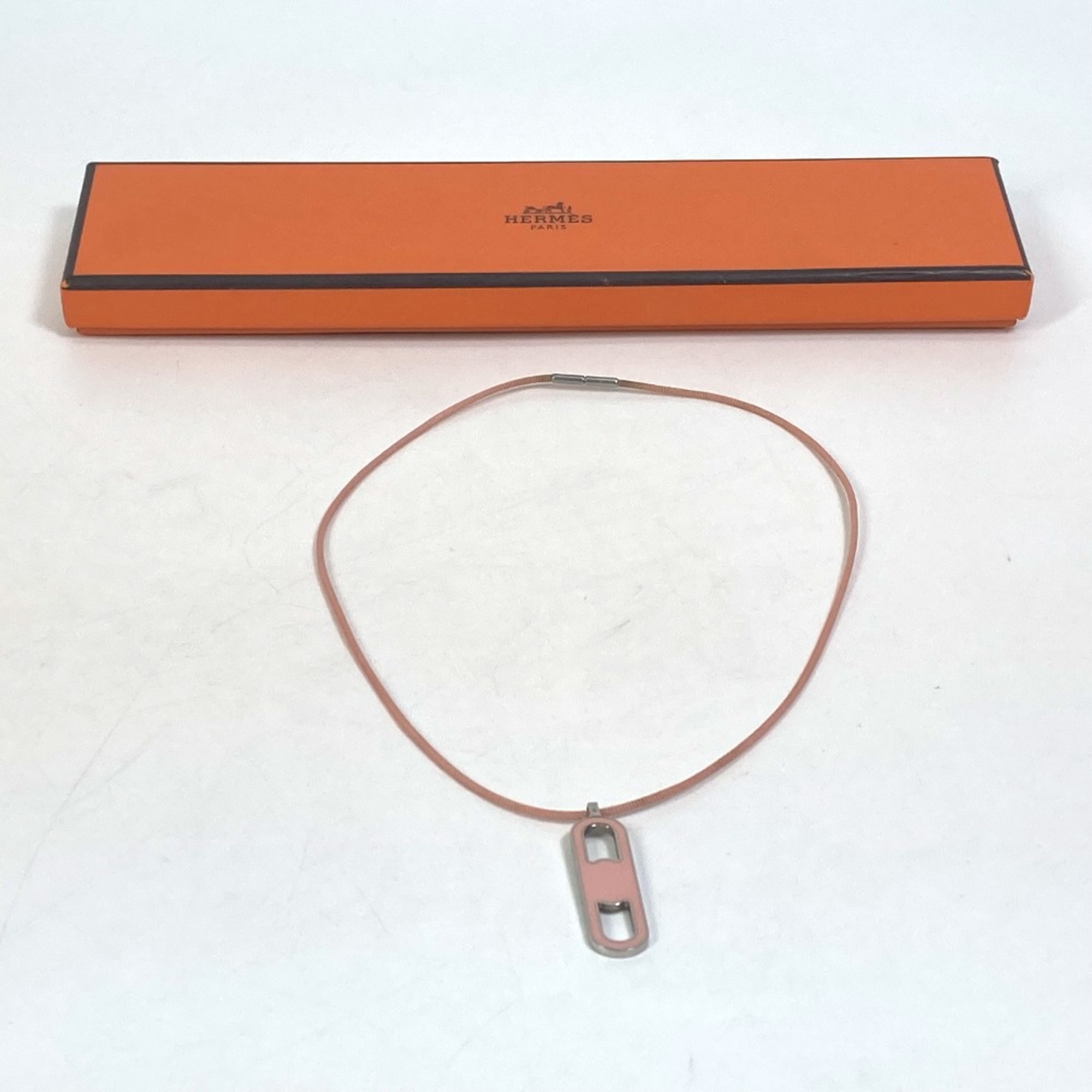 Hermes Accessories Necklace Pink x Silver