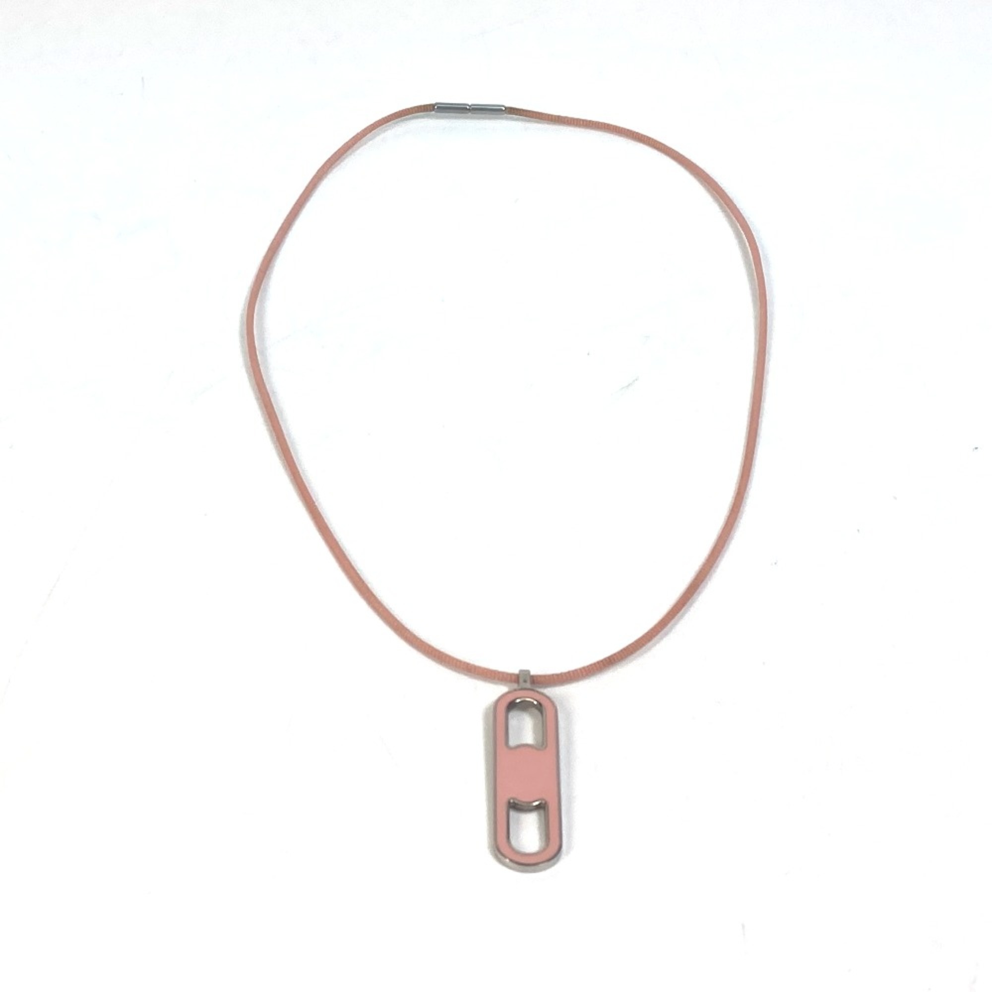 Hermes Accessories Necklace Pink x Silver