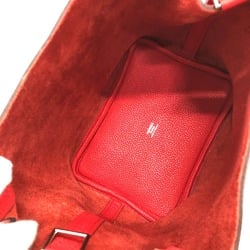 Hermes PicotinLock PM 18 Bag Tote Bag Hand Bag Rouge Coo Red SilverHardware