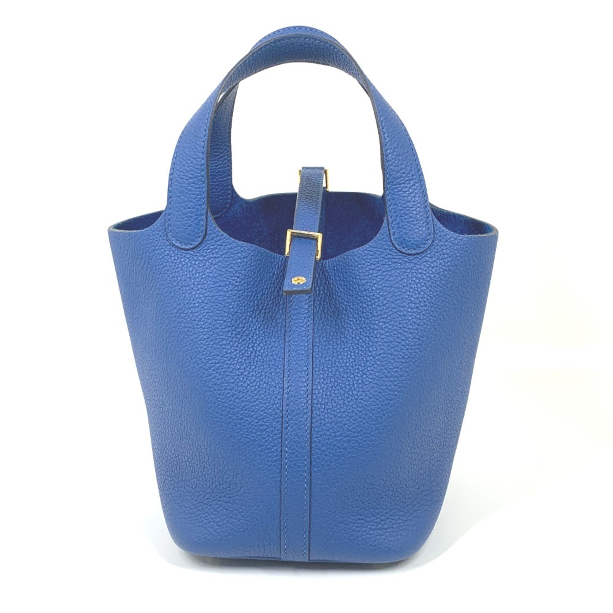 Hermes Picotin Lock PM bag 18 Hand Bag Blue france GoldHardware