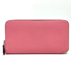 Hermes Silk-In Zip Around Long Wallet Rose Confetti pink