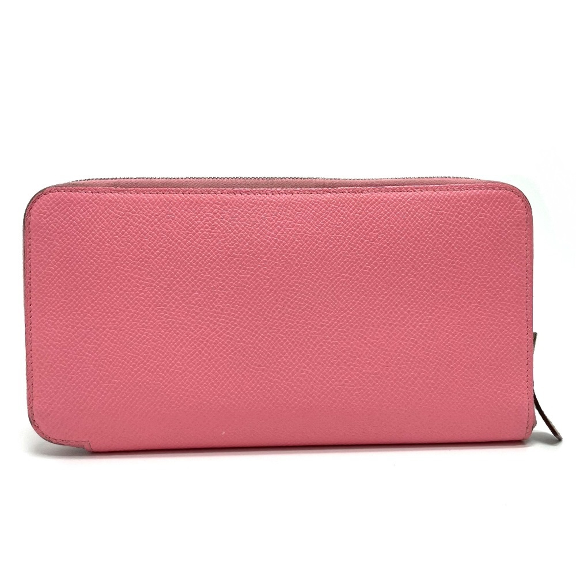 Hermes Silk-In Zip Around Long Wallet Rose Confetti pink