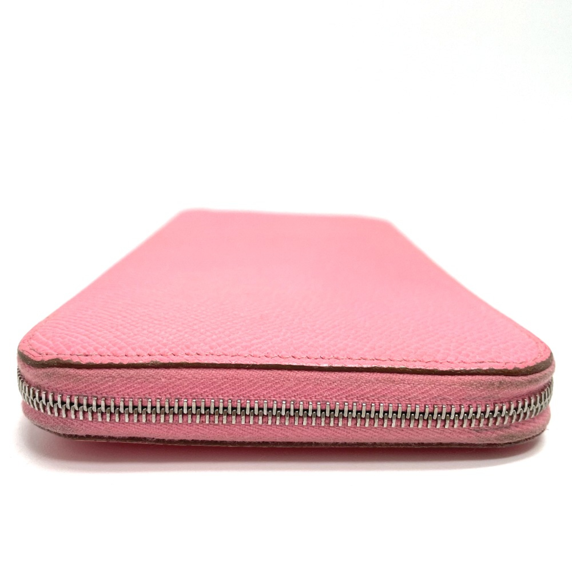 Hermes Silk-In Zip Around Long Wallet Rose Confetti pink