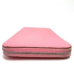 Hermes Silk-In Zip Around Long Wallet Rose Confetti pink