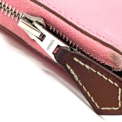 Hermes Silk-In Zip Around Long Wallet Rose Confetti pink