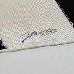 Hermes Rosace de Janos Ber Scarf White x Black