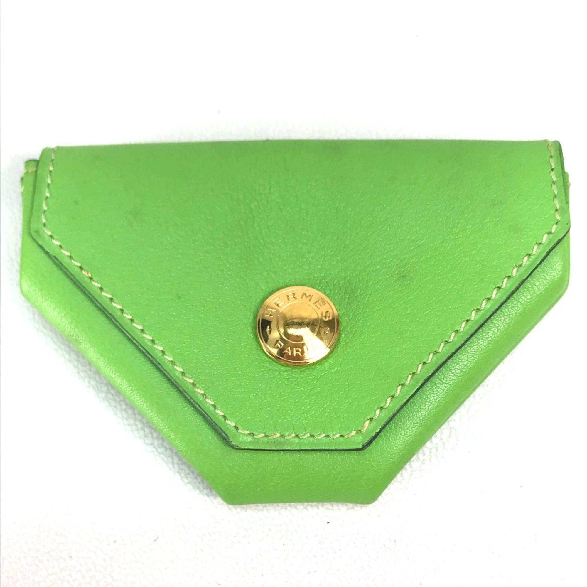 Hermes Coin Compartment Wallet coin purse Apple green Light green