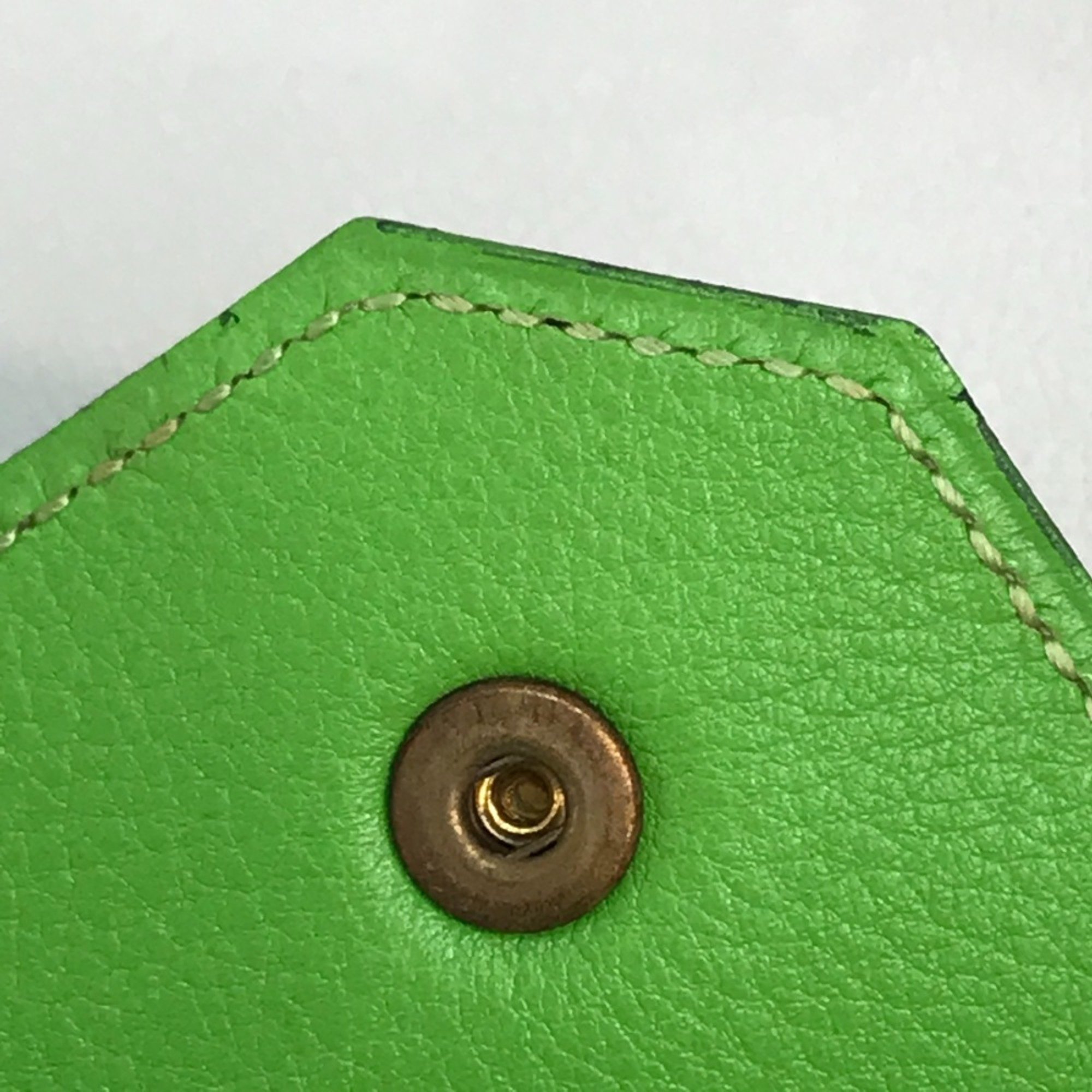 Hermes Coin Compartment Wallet coin purse Apple green Light green