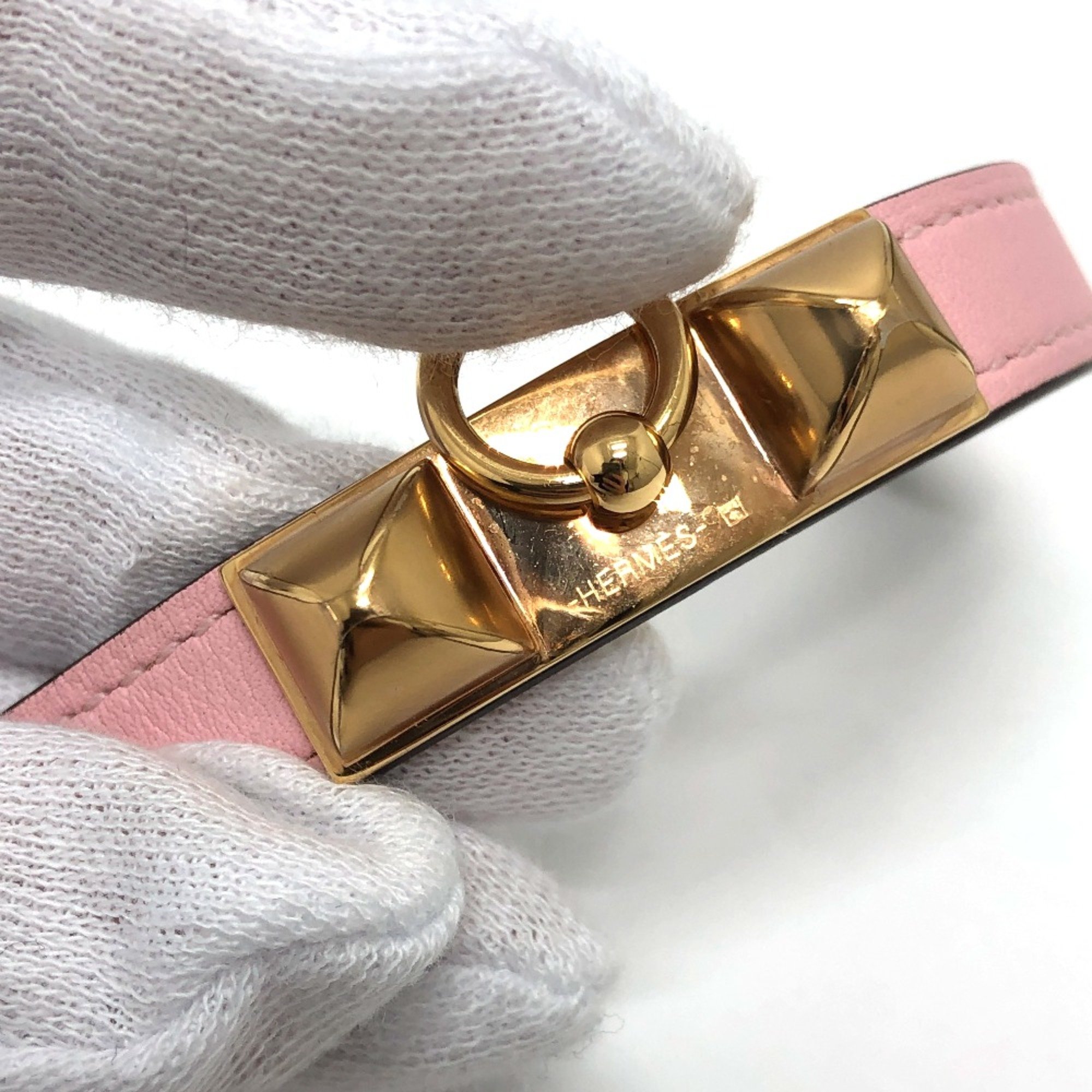 Hermes Rival Bracelet pink GoldHardware