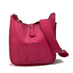 Hermes Bag Crossbody Shoulder Bag Rose Tyrian pink SilverHardware