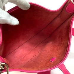 Hermes Bag Crossbody Shoulder Bag Rose Tyrian pink SilverHardware