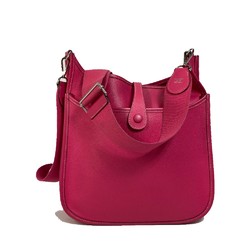 Hermes Bag Crossbody Shoulder Bag Rose Tyrian pink SilverHardware