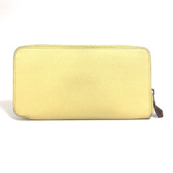 Hermes Azap Long Silk-In Zip Around Long Wallet Jaune yellow Green