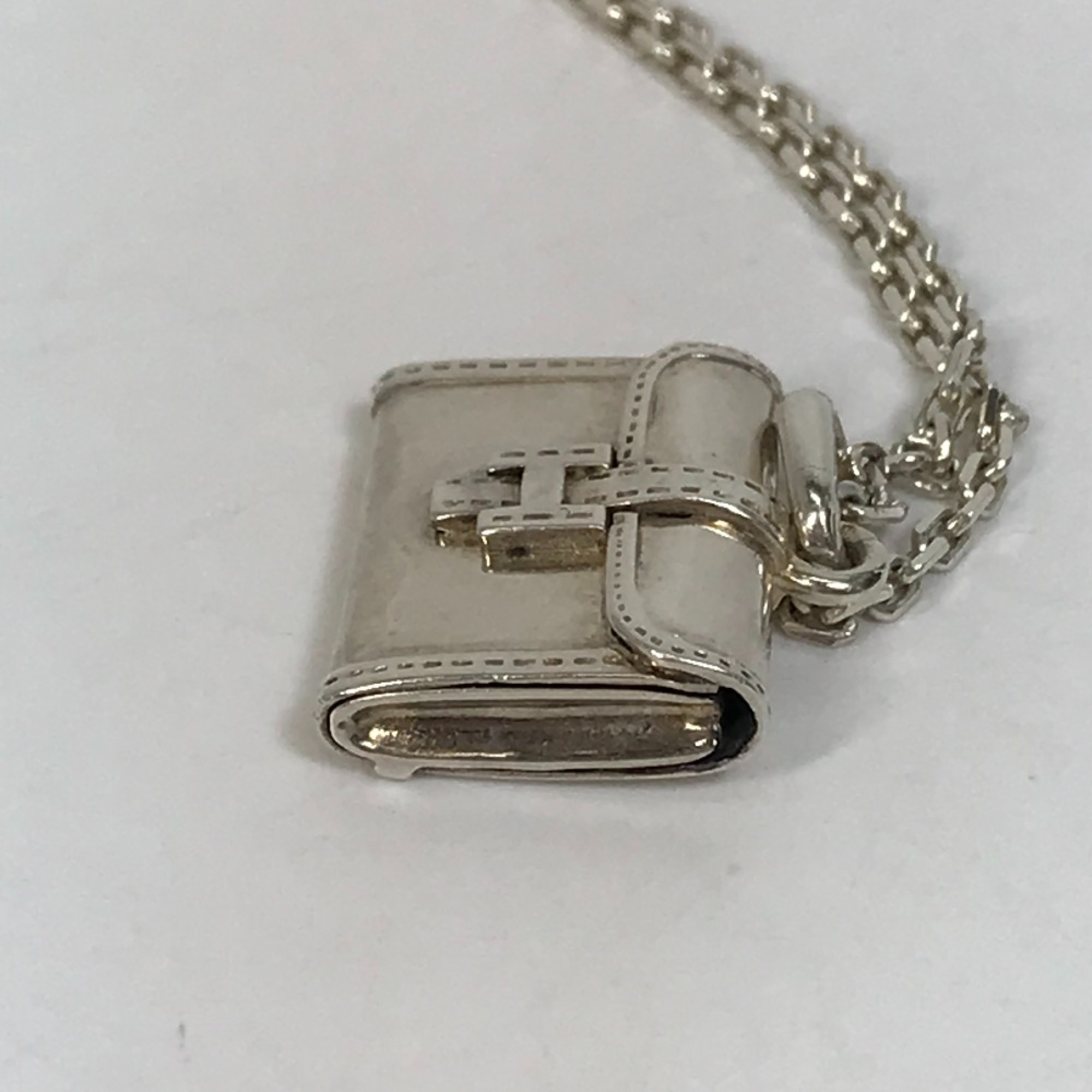 Hermes Bag motif bag accessory Pendant top Silver