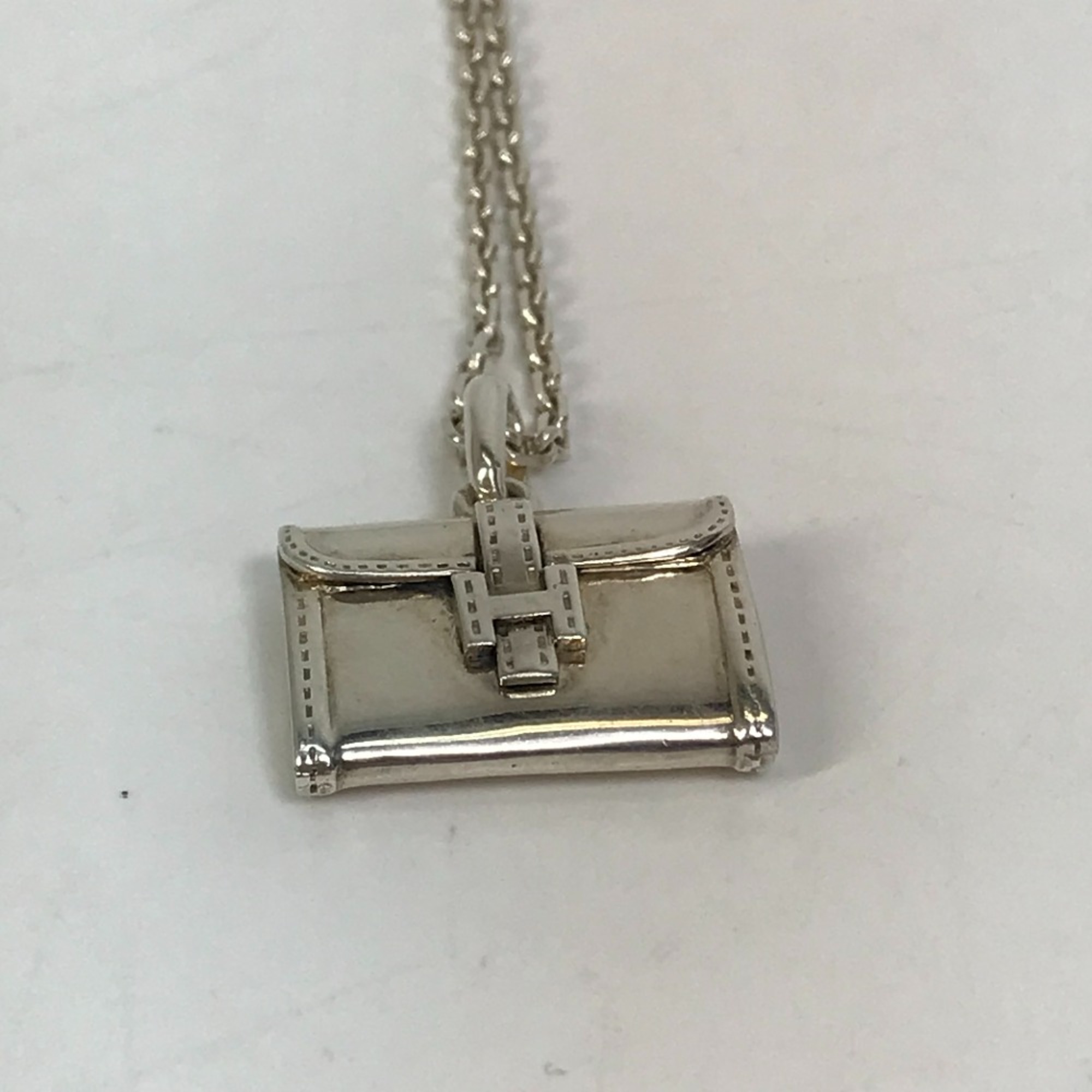 Hermes Bag motif bag accessory Pendant top Silver