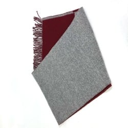 Hermes Kazak fringe Bicolor Scarf Bordeaux x Gray