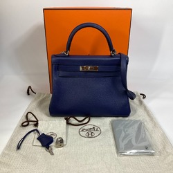 Hermes 2WAY Shoulder Bag Hand Bag Blue ankle /blue jellyge SilverHardware