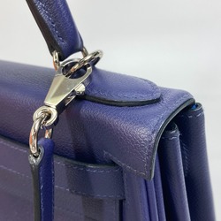 Hermes 2WAY Shoulder Bag Hand Bag Blue ankle /blue jellyge SilverHardware