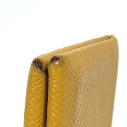 Hermes Business card holder Small leather goods Pass case Card Case yellow