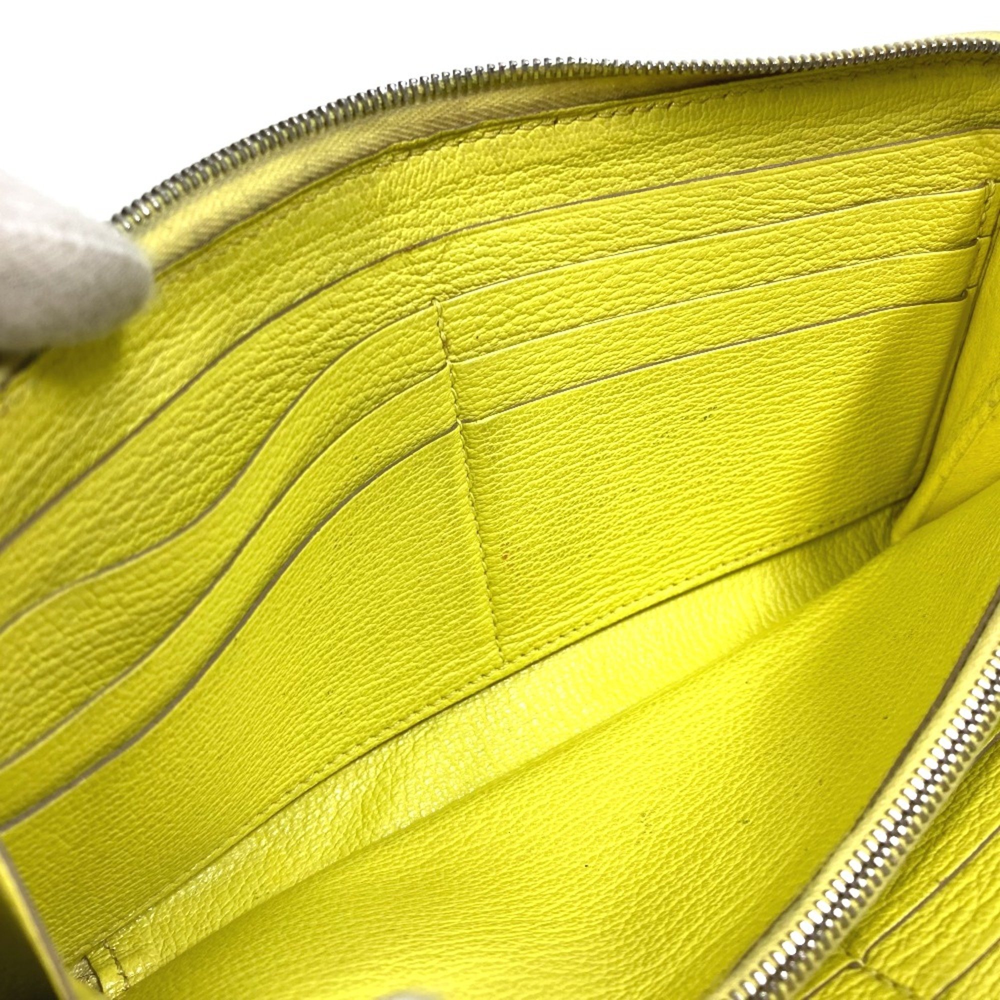 Hermes Long wallet Zip Around Long Wallet yellow