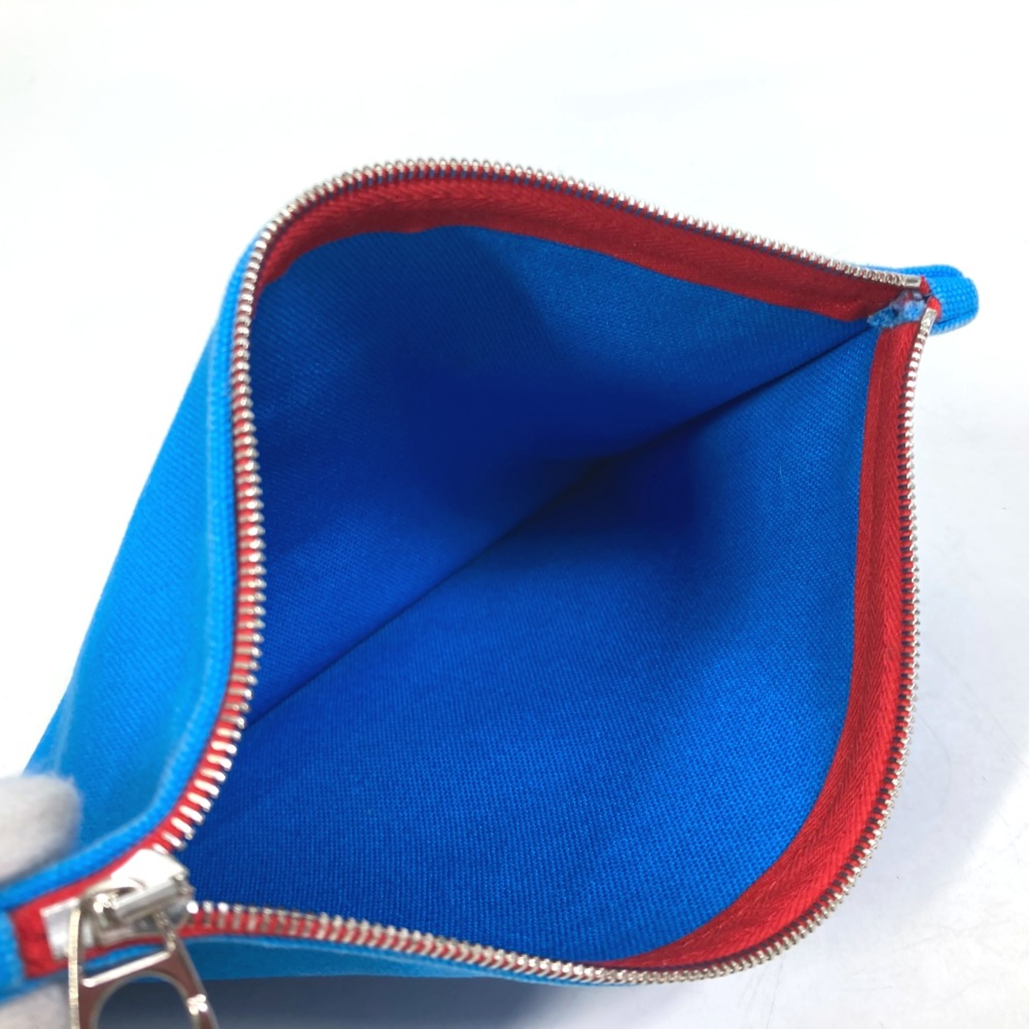 Hermes The King of Cats MITSOU Mitsu Cat Yachting PM Pouch Blue x Red