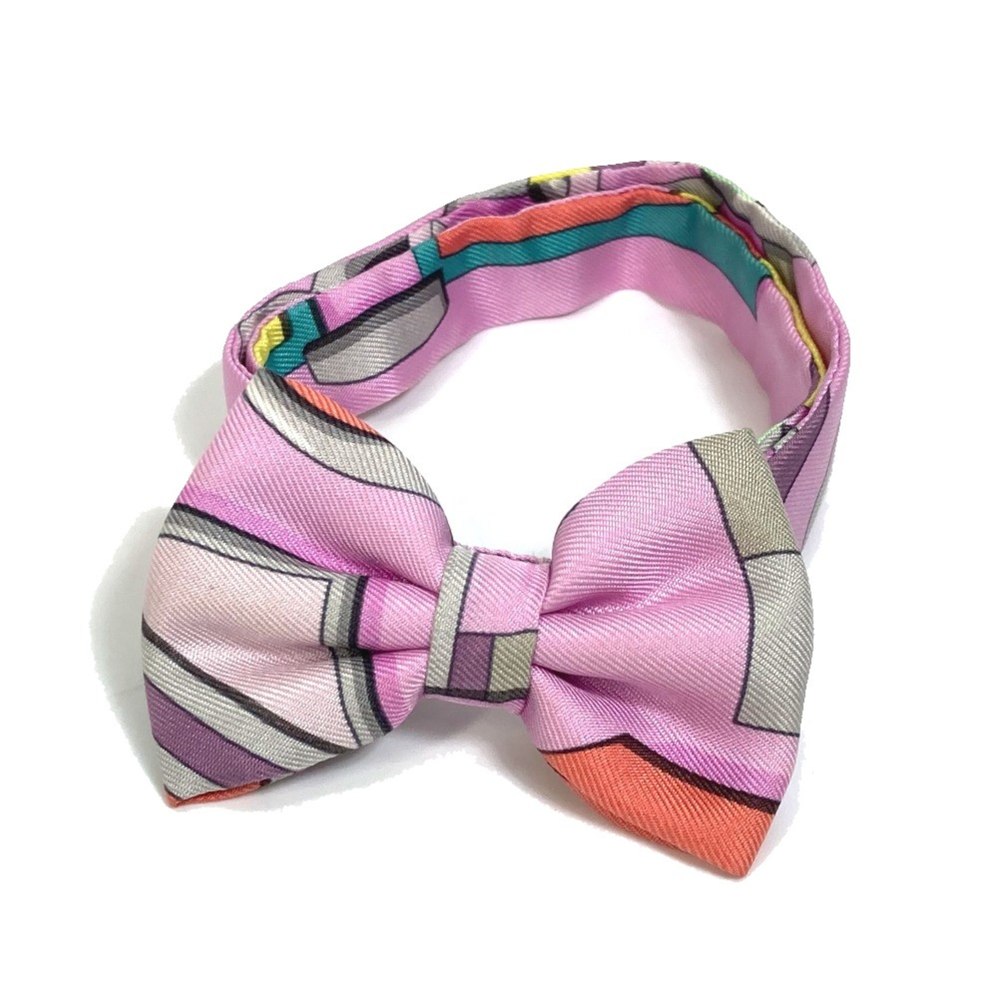 Hermes apparel Bowtie ribbon Necktie Pink Based