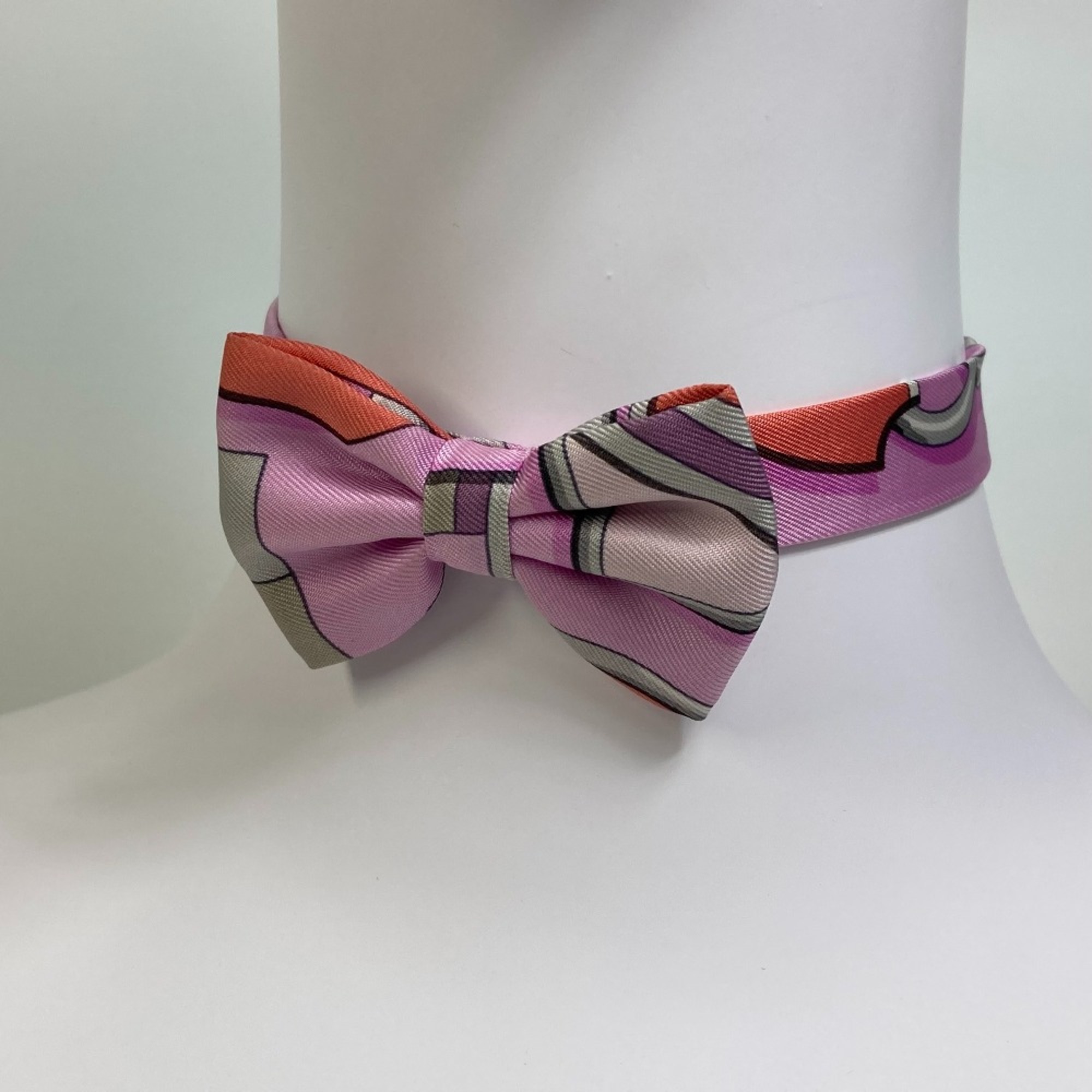 Hermes apparel Bowtie ribbon Necktie Pink Based