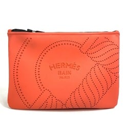 Hermes punching Bag Makeup Pouch Cosmetics Pouch Clutch Bag Pouch Grenadine Orange