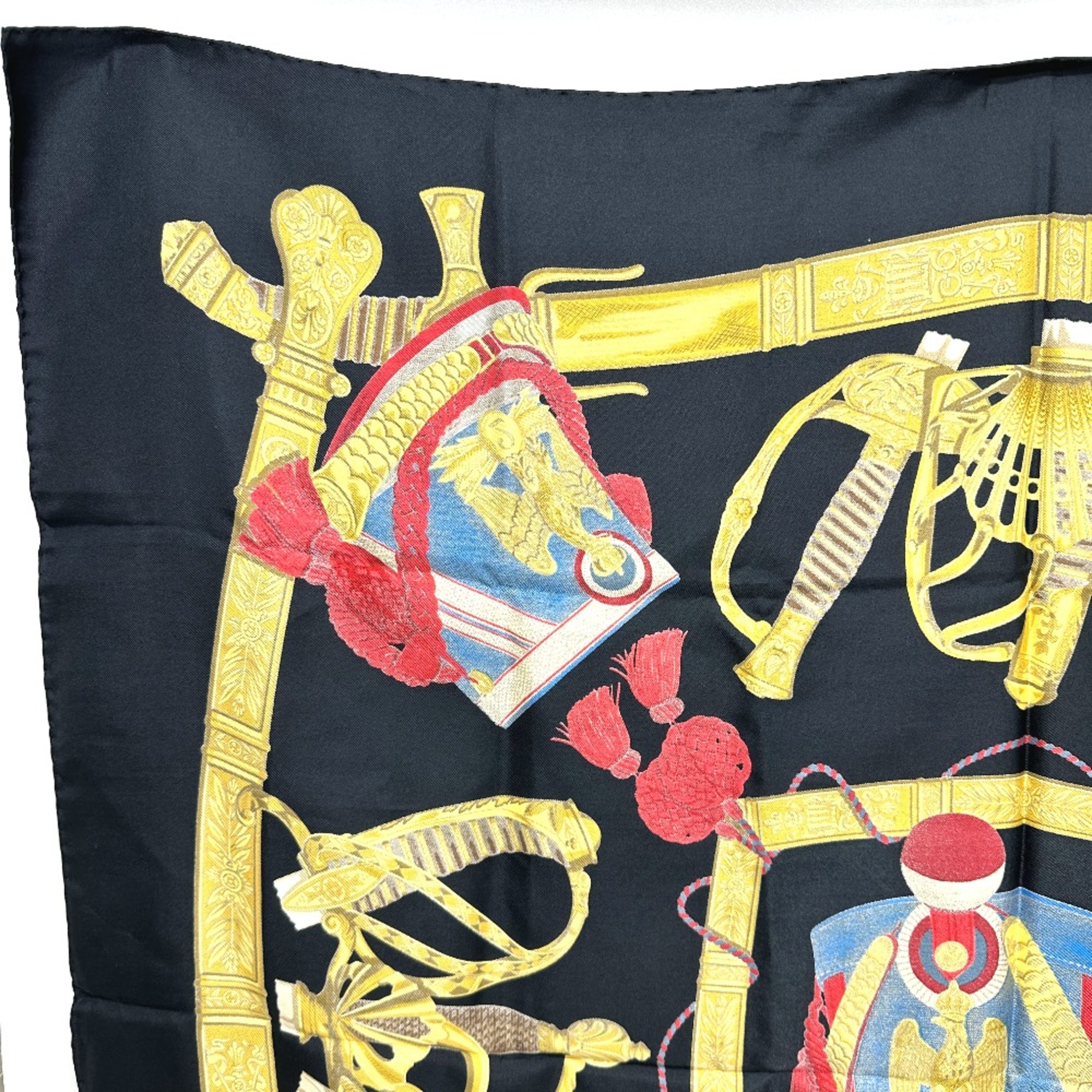 Hermes GRAND UNIFORME grand uniform Scarf Black