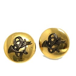 Hermes Round type Accessories Earrings Gold