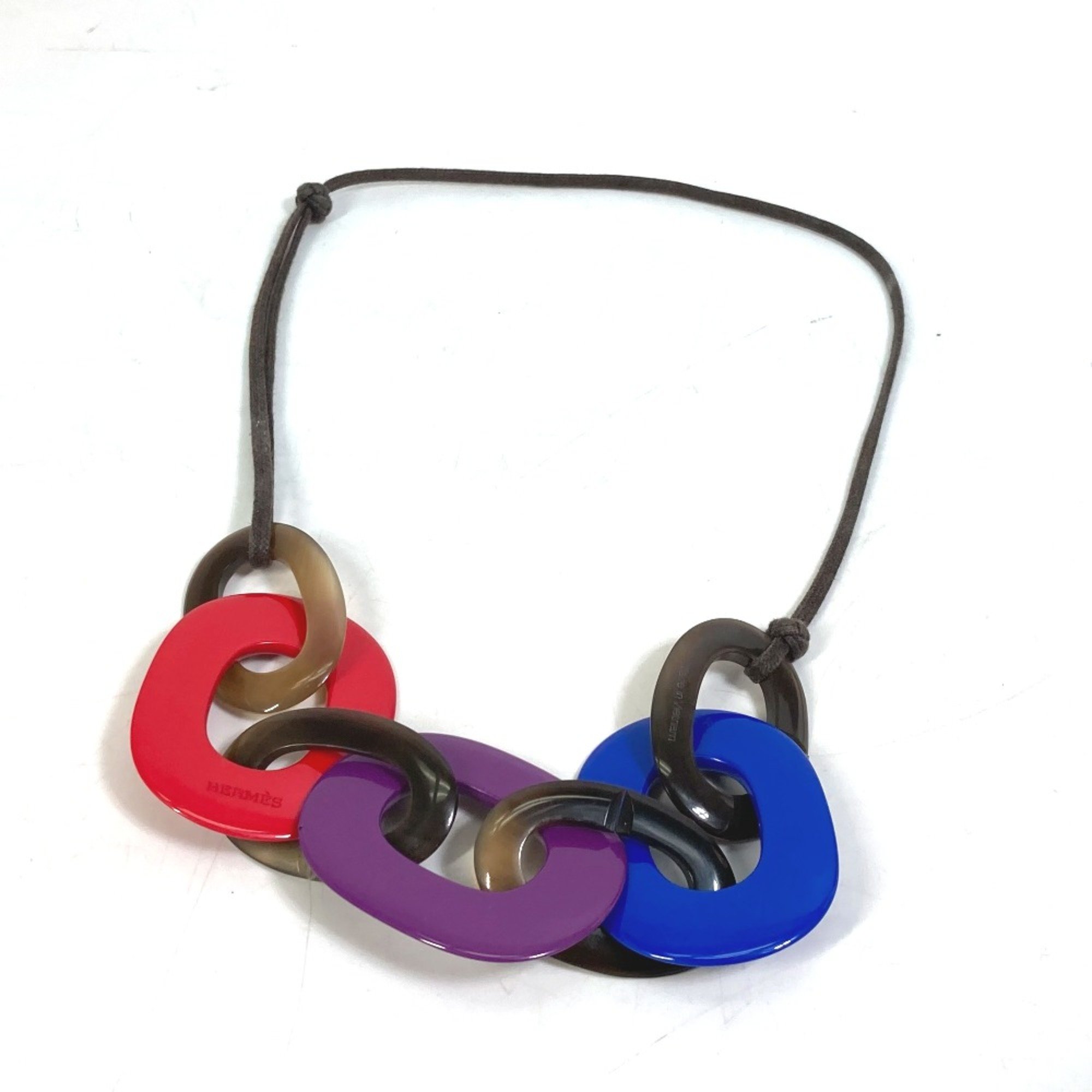 Hermes Accessories Multicolore Necklace Red Purple x Blue