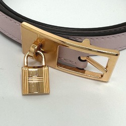 Hermes Cadena/fashion accessories reversible belt pink/khaki GoldHardware