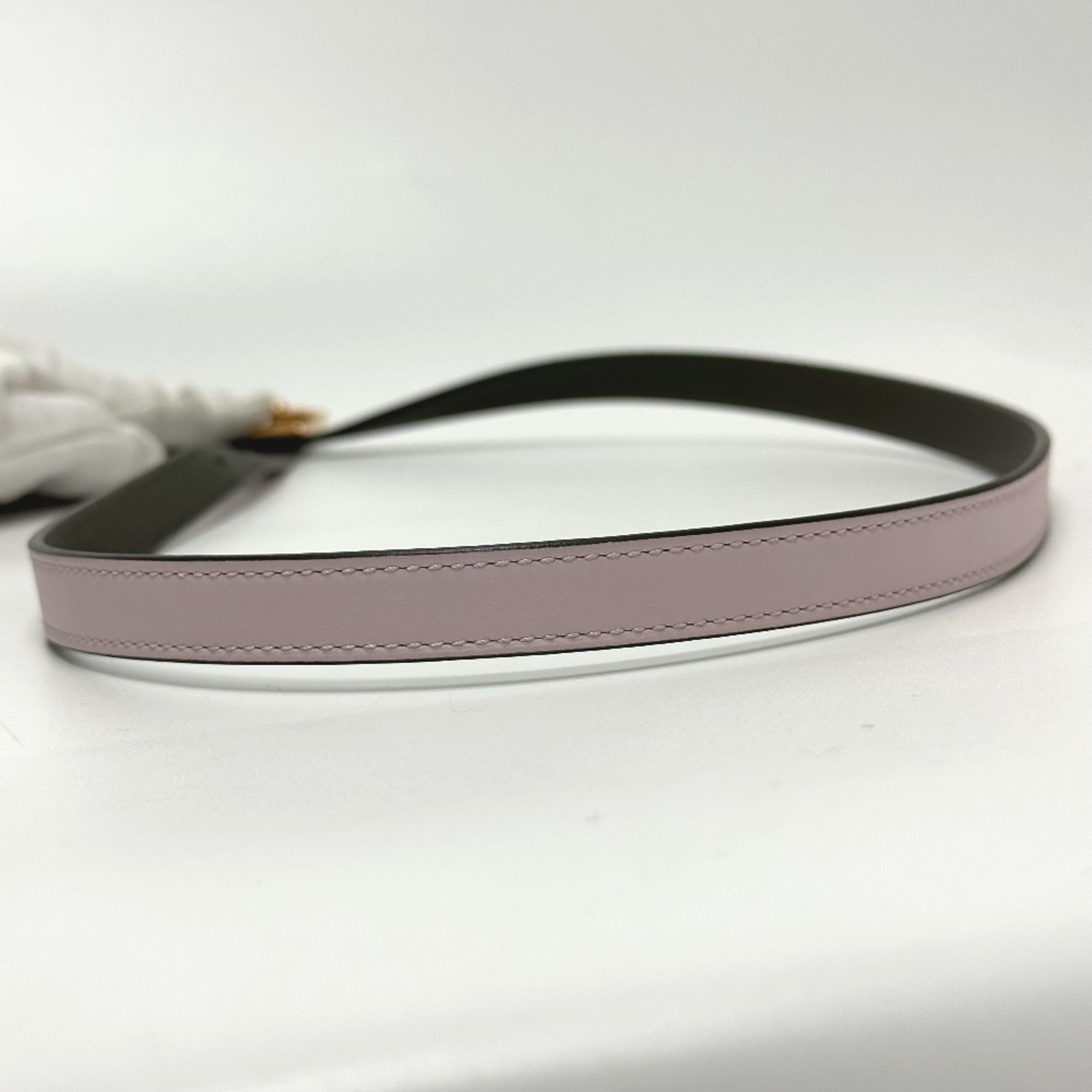 Hermes Cadena/fashion accessories reversible belt pink/khaki GoldHardware