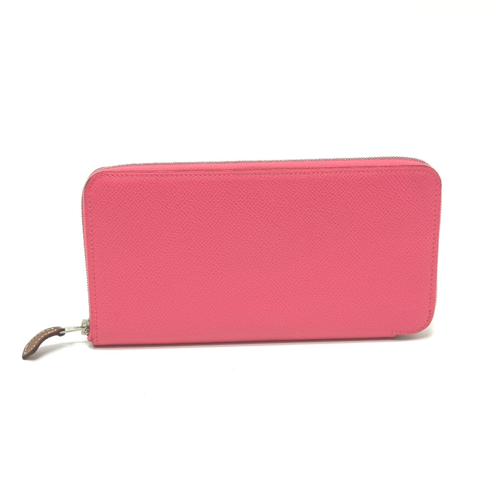 Hermes Zip Around Long Wallet Rose azare pink