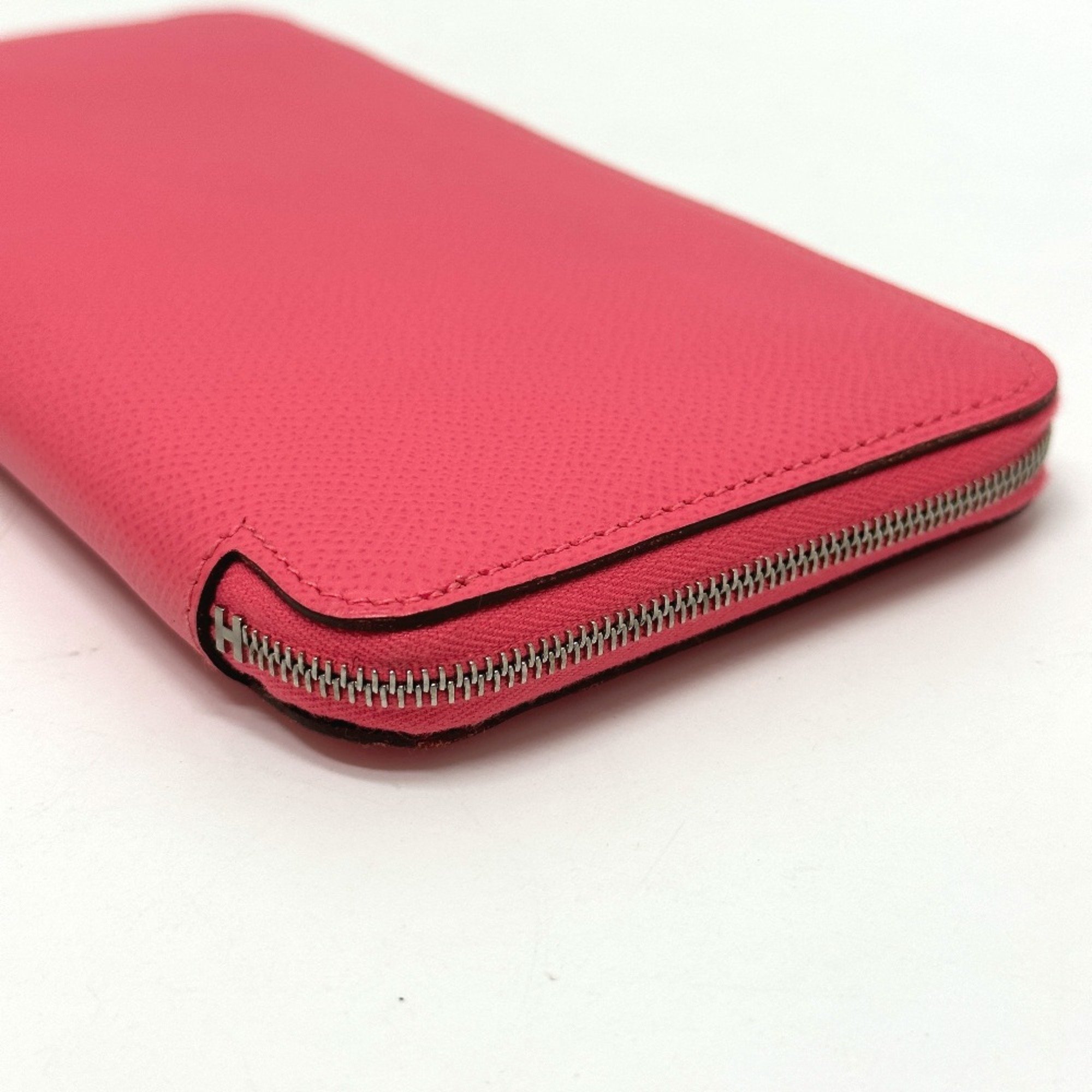 Hermes Zip Around Long Wallet Rose azare pink