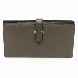 Hermes HHardware Two fold Long Wallet Etain Gray Based