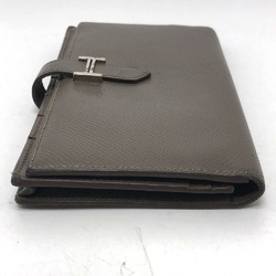 Hermes HHardware Two fold Long Wallet Etain Gray Based