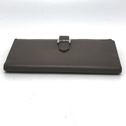 Hermes HHardware Two fold Long Wallet Etain Gray Based