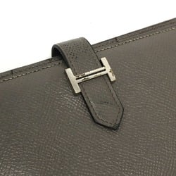 Hermes HHardware Two fold Long Wallet Etain Gray Based