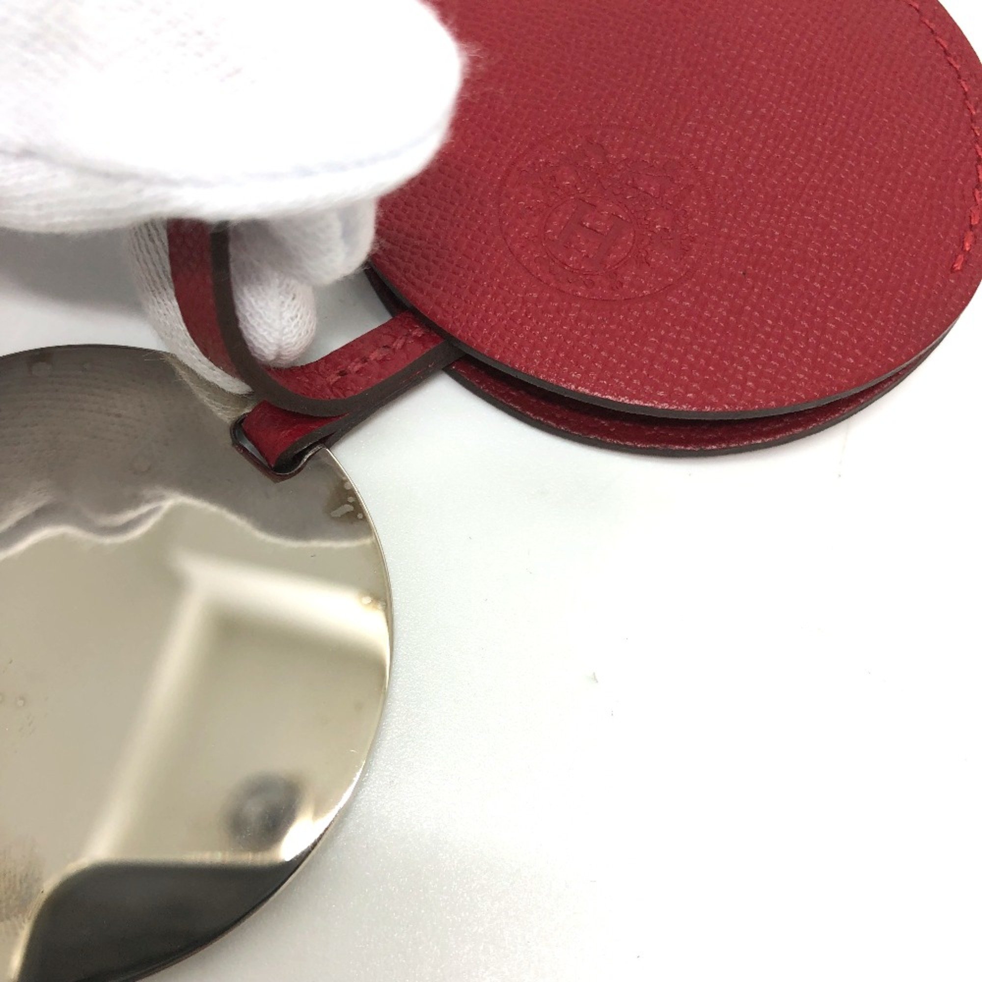 Hermes mirror /mirror Accessory Necklace Rouge Ash Red